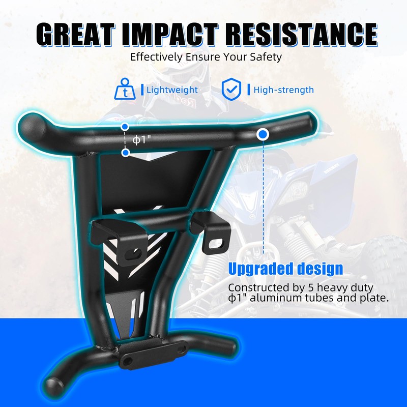 NICECNC Aluminum Front Bumper Protector Compatible with Yamaha Raptor 700