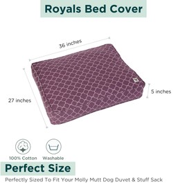 Molly Mutt Dog Bed Cover - Med Dog Bed Cover - Dog Calming Bed - Puppy Bed - Medium Pet Bed - Large Dog Bed Cover - Washable Dogs Bed Cover - Pet Bed with Removable Cover Dog Bed Covers