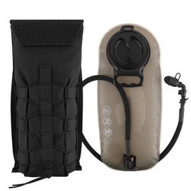 PETAC GEAR 3L Tactical Hydration Pack, Molle Carrier Pouch for 100 oz Hydration Bladder Daypack Water Backpack (Black)