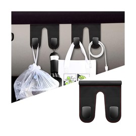 Mandark Car Co-Pilot Glovebox Hooks, Anti-Scratch Auto Co-Pilot Glove Box Hanger, Vehicle Interior Storage Organizer for Handbags Purses Coats, Universal for RV, SUV, Truck (Black/Double Hooks)