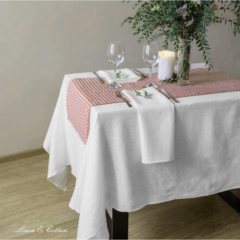 Linen & Cotton Hygge Tablecloth Fabric Table Linen 100% Linen