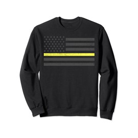 911 Police Dispatcher USA Flag Thin Yellow Line Gift Sweatshirt