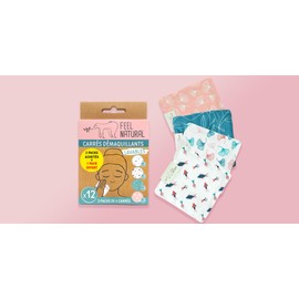 Packung mit 3 Sets mit 4 quadratischen Make-up-Entfernern