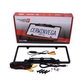Cerwin-Vega CLF1C Waterproof License Plate with Housing Backup Camera View Car Rear Night Vision Parking (Chrome)