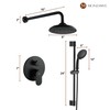 MONDAWE 8 Inch Wall Mounted Shower Faucet Set in Matte