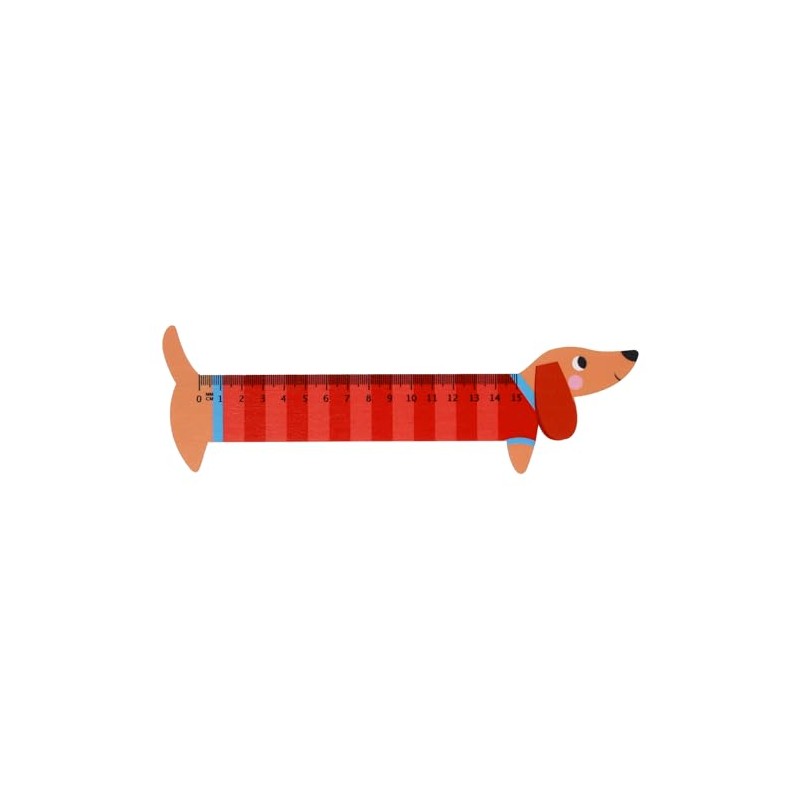 Rex London Wooden Ruler Mini Dachshund Design 15 cm