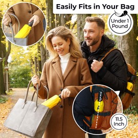 TUMELLA Strongest Windproof Travel Umbrella (Compact, Superior & Beautiful), Small Strong but Light Portable and Automatic Folding Rain Umbrella, Durable Premium Grip, Fits Car & Backpack