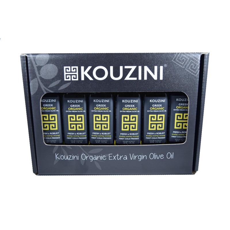Kouzini Greek Organic 60ml 6 pack Premium Extra Virgin Olive
