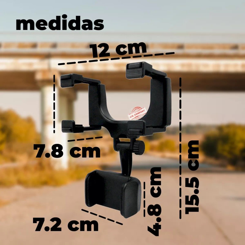 J.H. Company Soporte Base Celular Universal Para Espejo Retrovisor Auto