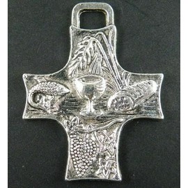 Fashion Jewelry CROSS LORD BIBLE RELIGIOUS HOLY pendant 20" Sterling plated Silver 925 necklace