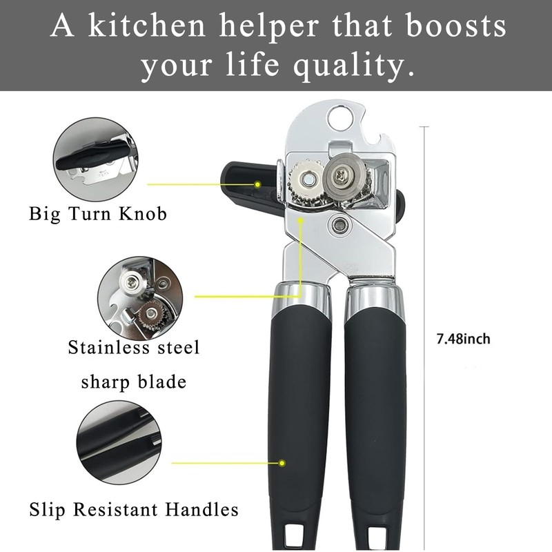 Luoqun88 Can Opener, 3 in 1 Stainless Steel Tin Openers,