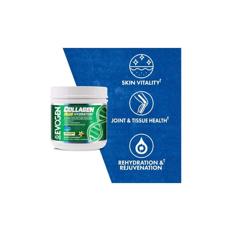 Evogen Collagen 30 Serv Colageno Hidrolizado Con Hidratacion Sabor Sin