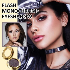 Kpeuuef Single Glitter Eyeshadow,Shimmer Brown Eyeshadow High Pigment Eye Shadow Palette Long-Lasting Sparkling Pressed Powder Eyeshadow for Women Glitter Eye Makeup Deep Brown(29#)