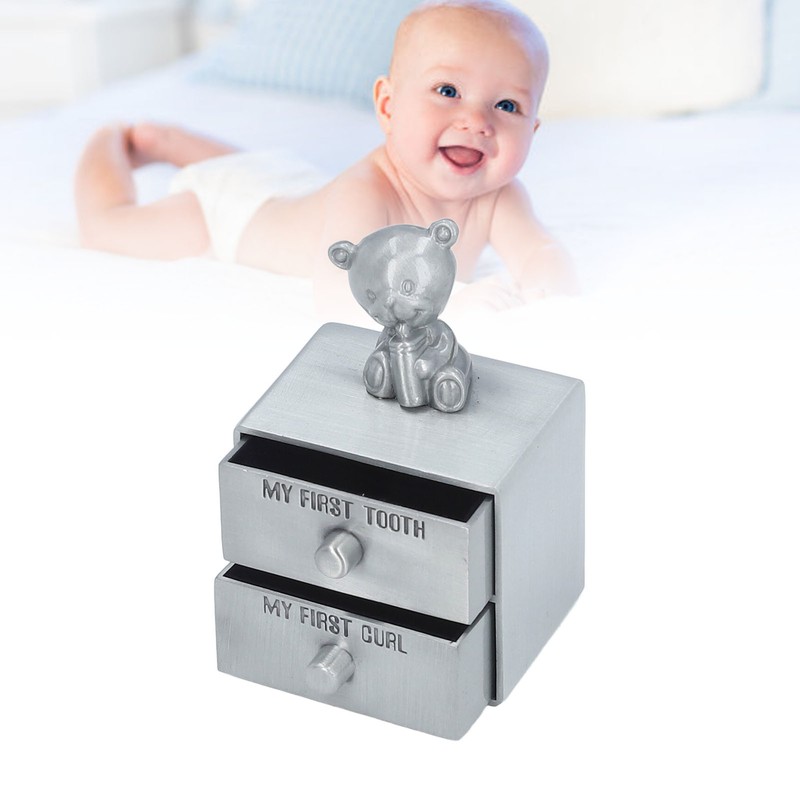 Tooth Fairy Keepsake Box Alloy Structure Soft Inner Wall Bear