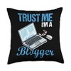 Trust Blogger Influencer Blogging Vlogging Story Influencer Throw Pillow