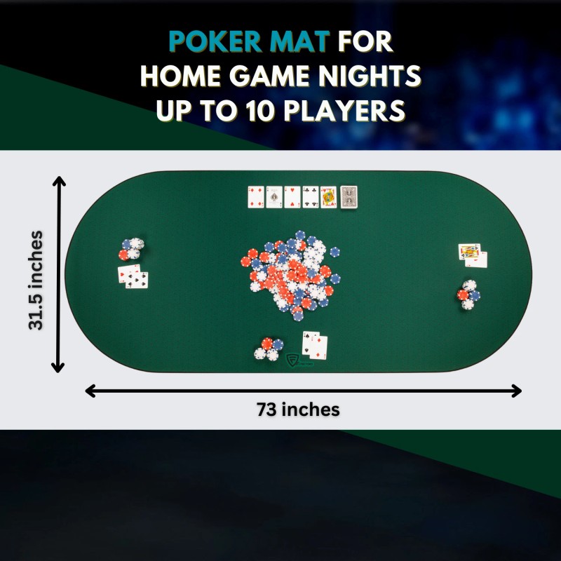 Feltectors Board Game Mahjong Neoprene Mat Card Table Cover 73x31.5"