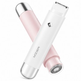 MIGA 2in1 Mini Dual Electric Epilator Portable Electric Shaver Epilator, Pink / MIGA 2in1 미니 듀얼 전기 제모기 휴대용 전기면도기 모근제거기, 핑크