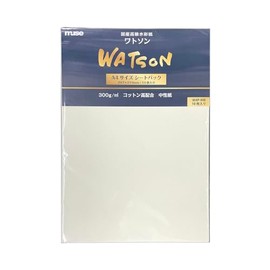 Muse WAP-NW A4 Watercolor Paper, A4 Size Sheet Pack, Watson A4, 10.6 oz (300 g), Pack of 10