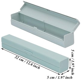 LWZko Wrap Dispenser & Cutter, Cling Film Wrap Dispenser, Food Wrap Dispenser, 5 x 5 x 32 cm PP Plastic Wrap Dispenser for Cling Film, Tin Foil, Home Kitchen, Restaurant (Green)