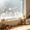 Christmas Village Window Clings Large White Winter Glass Decals