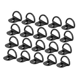 MACHSWON 20pcs D Shaped Tension Rings Tow Hooks for Car Truck Trailer Cargo RV Boat Tie Down Anchors Lashing Rings Black