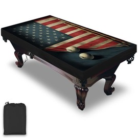 DTESL Pool Table Cover, Waterproof & Dustproof Outdoor/Indoor Polyester Taffeta Cloth Table，Billiard Pool Table Cover Scratch-Resistant（7ft）