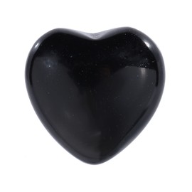 Amogeeli 10pcs Mini Healing Black Obsidian Stone Heart Love Carved Pocket Stone Set, Polished Stone Heart for Chakra Reiki Meditation Decoration