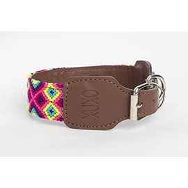 XUXO Collar para Perro Artesanal, Piel Sintetica, Hecho a Mano, Resistente a La Lluvia y La Suciedad, Duradero, Isla Mujeres, XCH