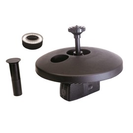 HALF OFF PONDS Small Floating Fountain with 750 GPH Submersible Pump for Ponds and Water Gardens with RGB Auto Color Changing LED Light Ring - FD-13-RGB