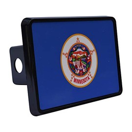 Minnesota State Flag Trailer Hitch Cover Plug MN