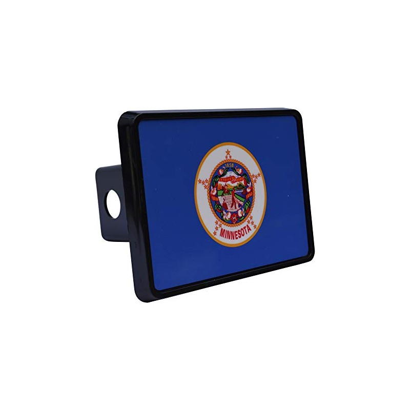 Minnesota State Flag Trailer Hitch Cover Plug MN