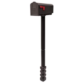 Architectural Mailboxes Harrison™ Rust-Proof Plastic Post Mounted Mail Box for Outside with Post, Bronze, Medium Curbside Mailbox, USPS Approved for Residential Delivery