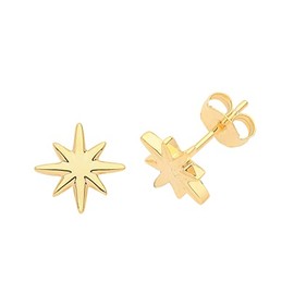 Trendy 925 Sterling Silver Ladies Star Earrings - 9mm*9mm WJS30881