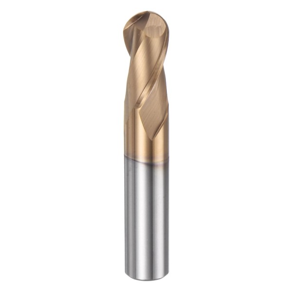 sourcing map Ball Nose End Mill 2 Flute 0.5" Diameter