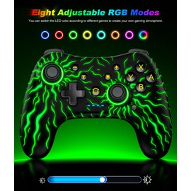 for wii skins Switch Wireless Switch Compatible with Switch/Switch Lite/OLED, Wireless Switch Work with iOS/Android/PC with RGB Light, Programmable, TURBO & Wakeup