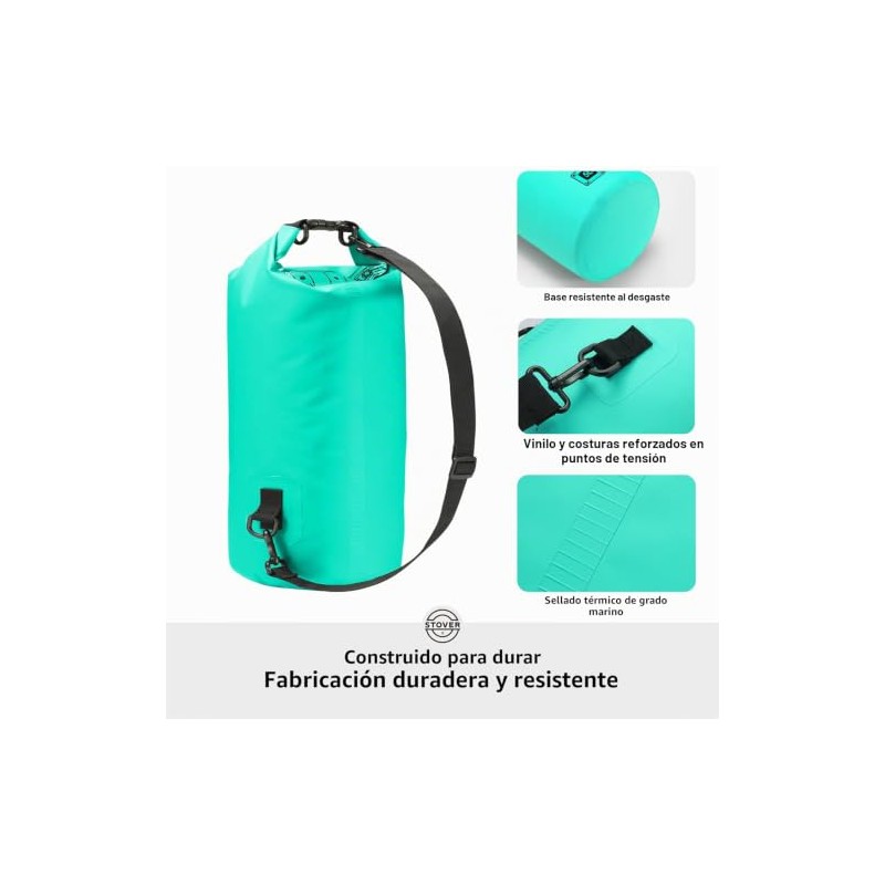 STOVER 5/10/25/30/40L Bolsa seca impermeable - Mochila enrollable con funda
