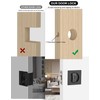 Lethato Pocket Door Hardware Black, Pocket Door Lock with Pull,