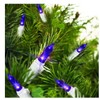 Holiday Time LED Mini Light Set White Wire Purple Bulbs,