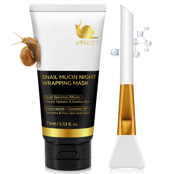 chenyayun 9000PPM Snail Mucin Overnight Wrapping Peel Off Mask for