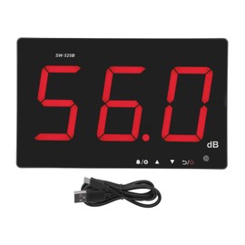 Sound Level Meter 9.6inch LCD Screen Fast Response 30‑130dB Wall Mount Noise Decibel Reader for Classroom Home Street