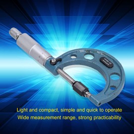 Micrometer 25-50mm 0-25mm 50-75mm 75-100mm Outside Micrometer Stainless Steel High Accuracy Thickness Measuring Instrument, Accuracy: 0.01mm (25-50mm)