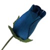 Navy Blue Bunch of 8 Closed Bud Wooden Roses for