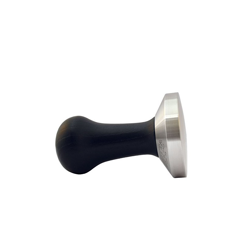 Motta 8150/B Tamper Stainless Steel Convex with Black Real Wood