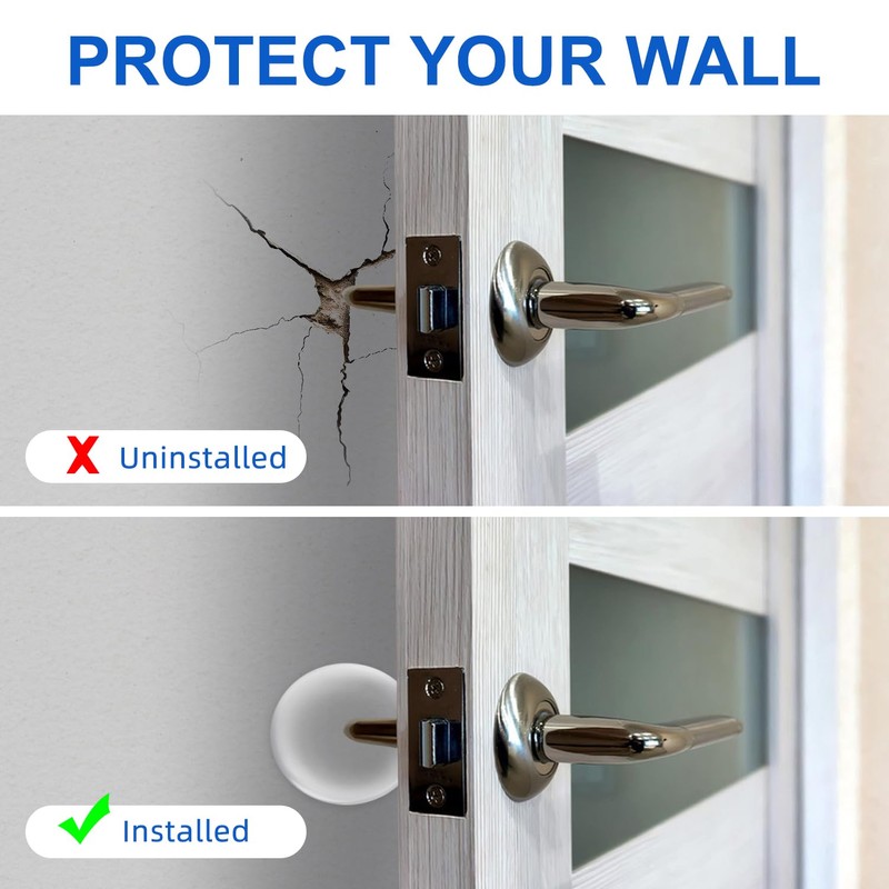 Door Stopper for Wall, Door Knob Wall Protector - 8