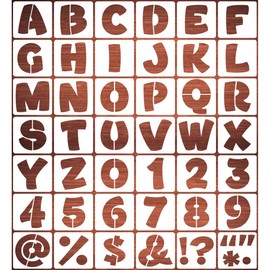 REOLAN 5 Inch Letter Stencils for Painting - 42 Pack Alphabet Letter and Number Stencil Templates with Signs for Painting, Reusable Letters and Numbers Stencils for Chalkboard Wood Signs & Wall Art