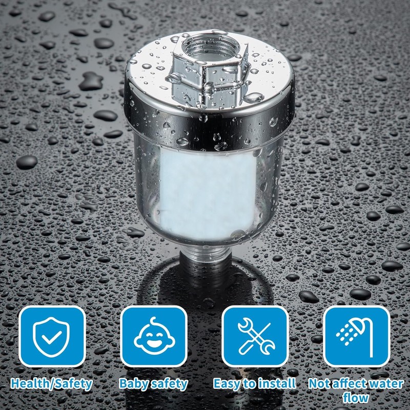 WOOLUCK® Pack of 20 interchangeable filter elements, shower head limescale