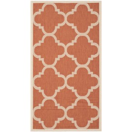 Safavieh Courtyard Collection CY6243 Moroccan Trellis Indoor/ Outdoor Area Rug, 8' x 11', Terracotta