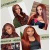 Red Brown 4x4 Closure 33# Straight Invisible Transparent Lace Closure