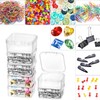 QWORK® Pack of 50 Small Square Storage Boxes with Hinged