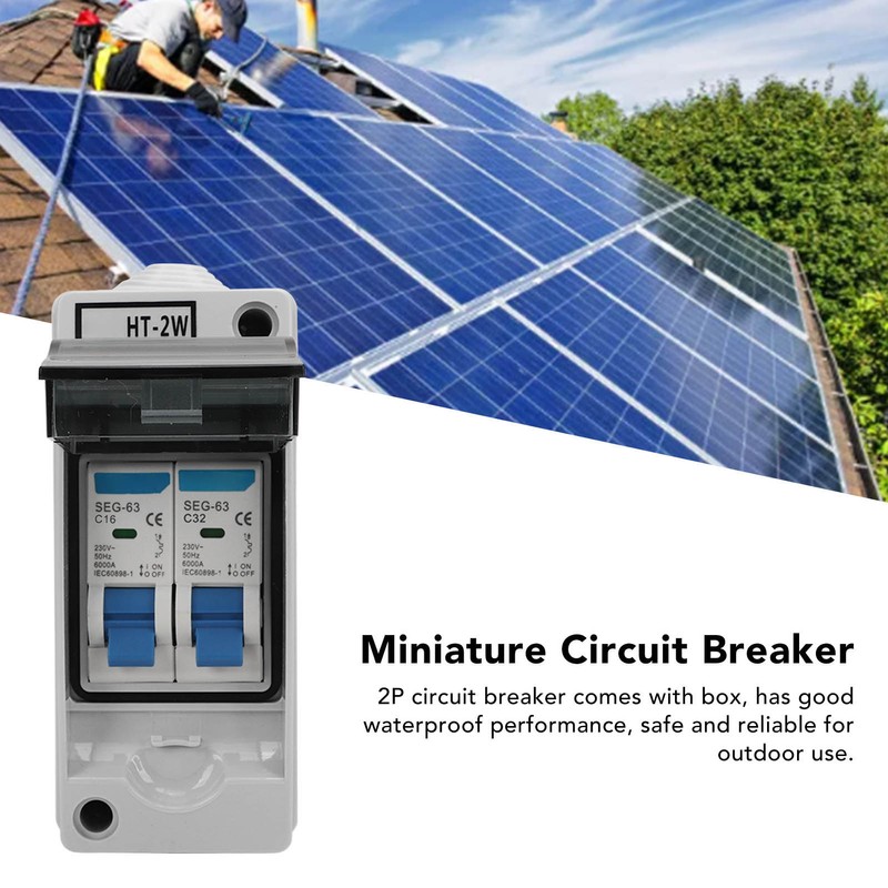 Circuit Breaker 2P MCB C Type Outdoor Waterproof Miniature Circuit
